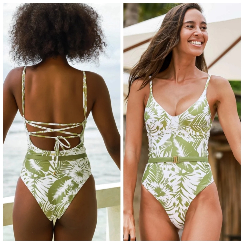 NWT $150 Watercolors Kenny Flowers The Bali Underwire One piece Swimsuit - Picture 1 of 13